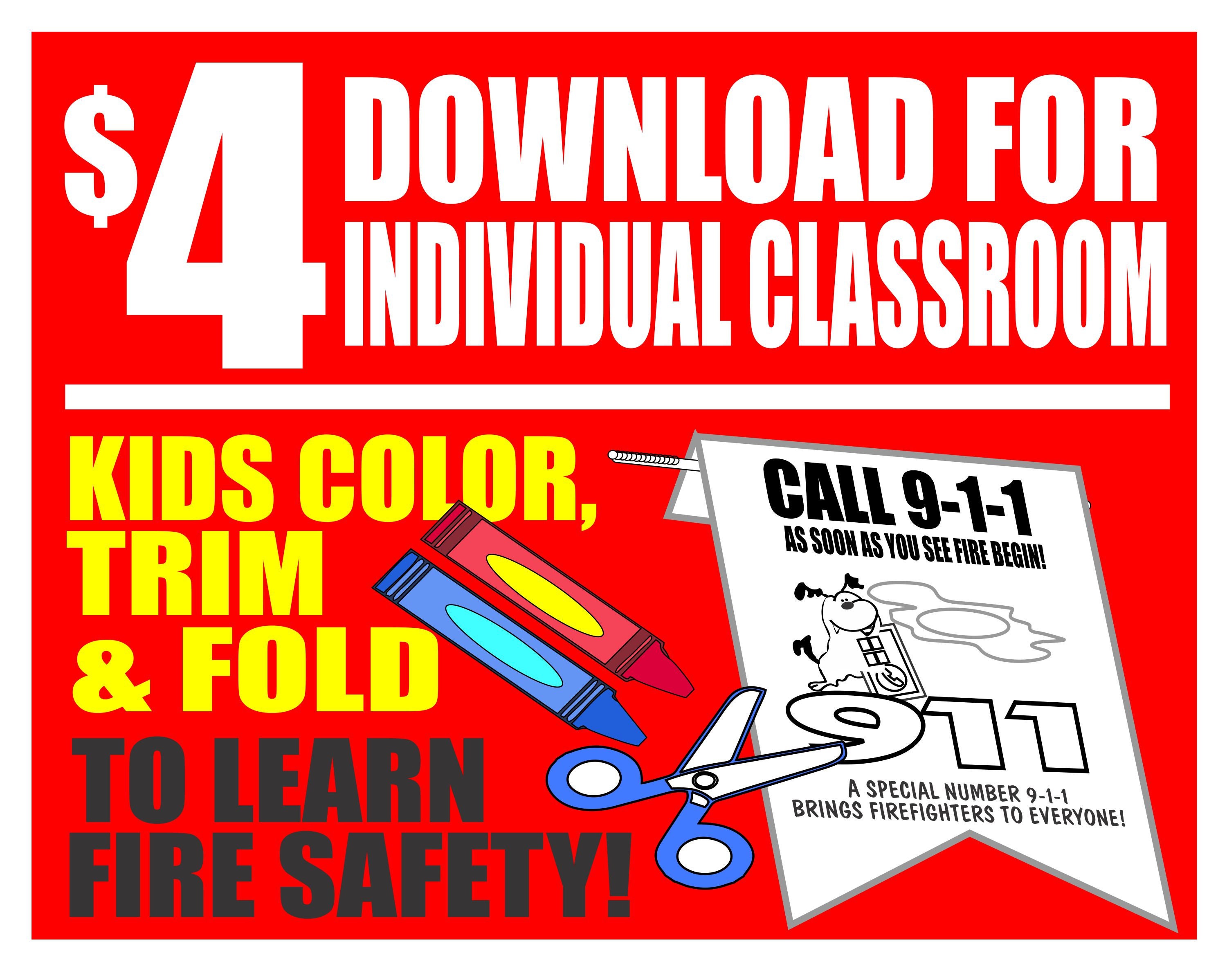 Color Fire Safety Pennants Coloring Book Pdf Fire Safety - Etsy