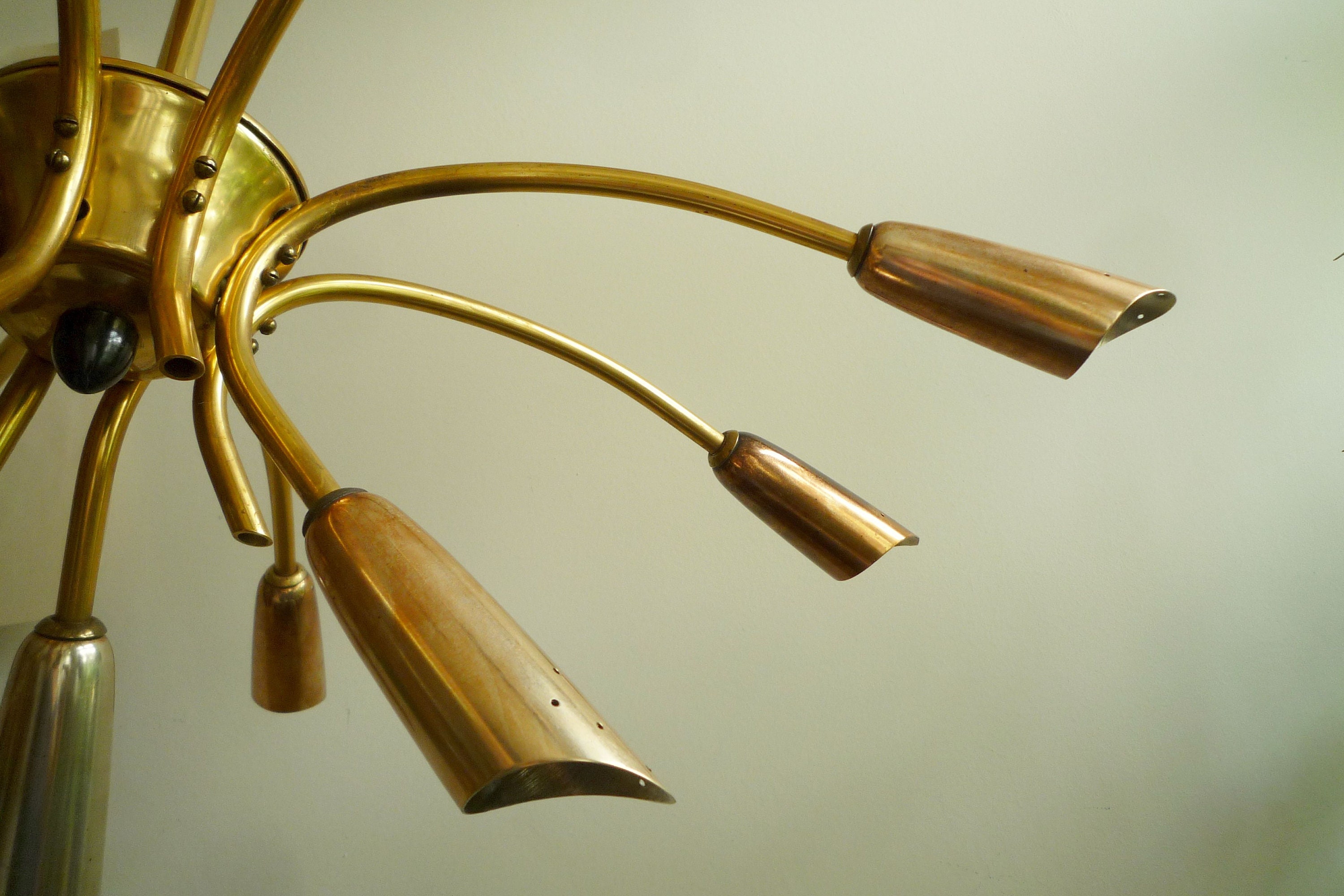50s spider chandelier mid century 12 arm italian modern Etsy