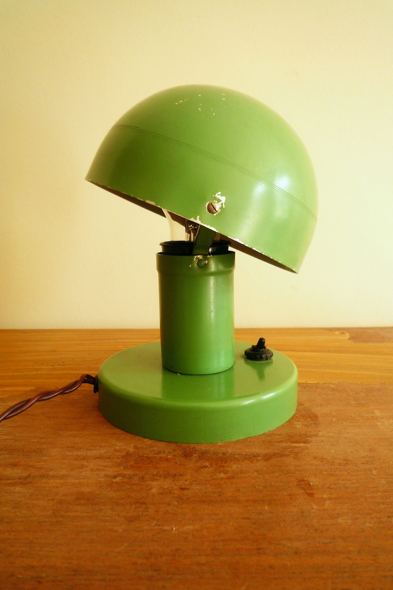 Modern Bauhaus Adjustable 40s Desk Light Art Deco Mid Century Mushrom Lamp Desk Lamp Night Light