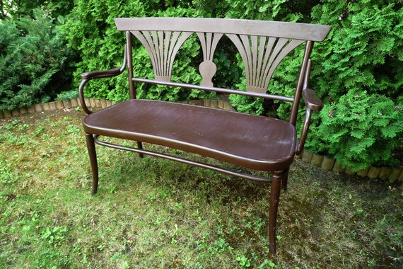 Antique Art Nouveau Thonet Bentwood Bench Sofa Couch Settee Etsy
