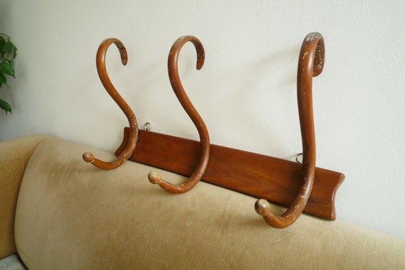 Antique Bentwood THONET Coat Rack Wall Rack Coat Hanger Hat Hanger