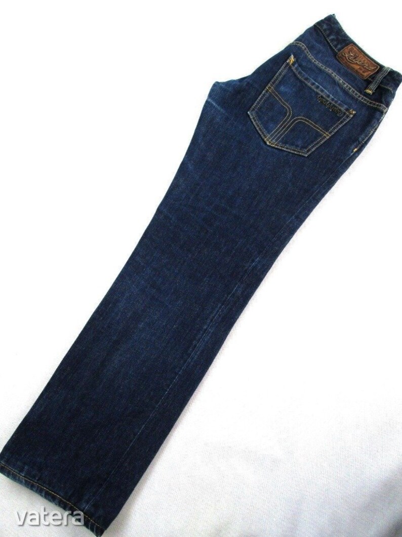 Woman's Italian Denim Waist Cut Dsquared Jeans Blue Jeans Straight Legs ...