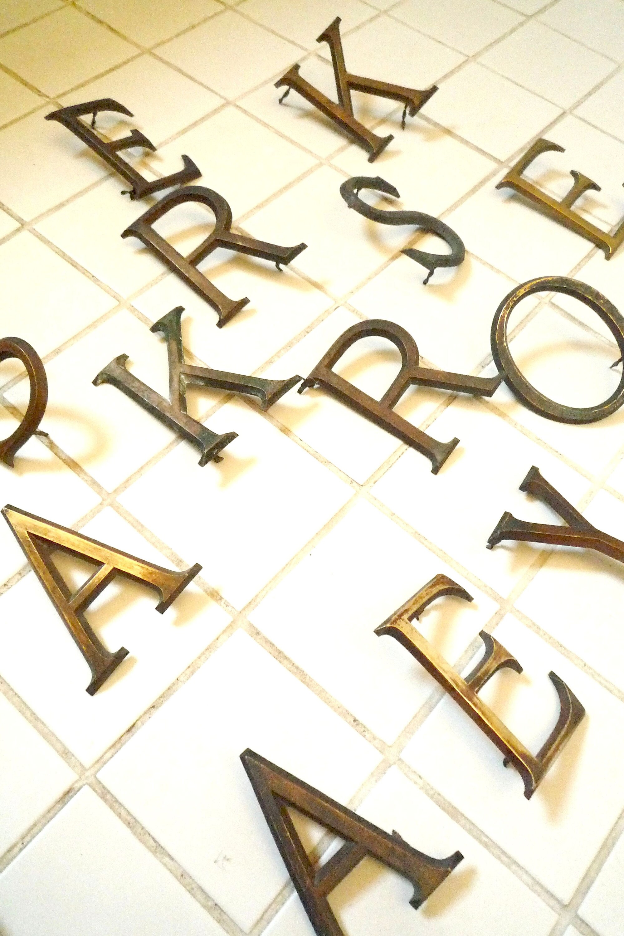 17 antique copper metal letters wall decor for wedding metal | Etsy