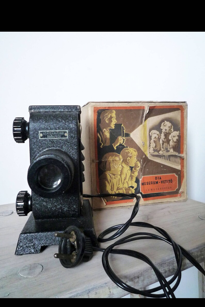 Vintage 1960's roll slide projector film projector cartoon Etsy