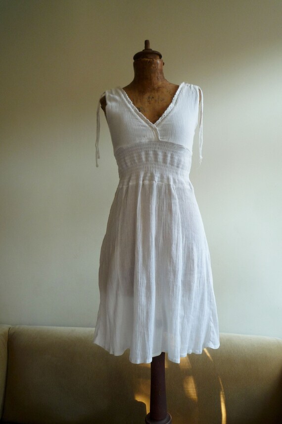 vintage white summer dress