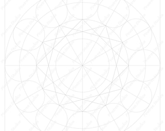 circle grid for drawing flowers mandalas and more digital etsy