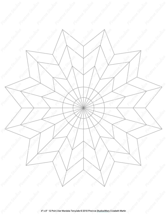 mandala 8 template / digital downloadprintable  ipad pro / procreate /  apple pencil / tangle art worksheet / zendala / autodesk sketchbook