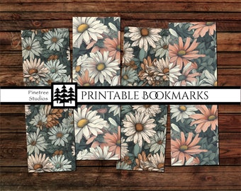 Daisy Art Bookmarks ~ (2"x6") ~ Digital Download ~ Printable Bookmarks / Journals / Floral / Ephemera / Decoupage