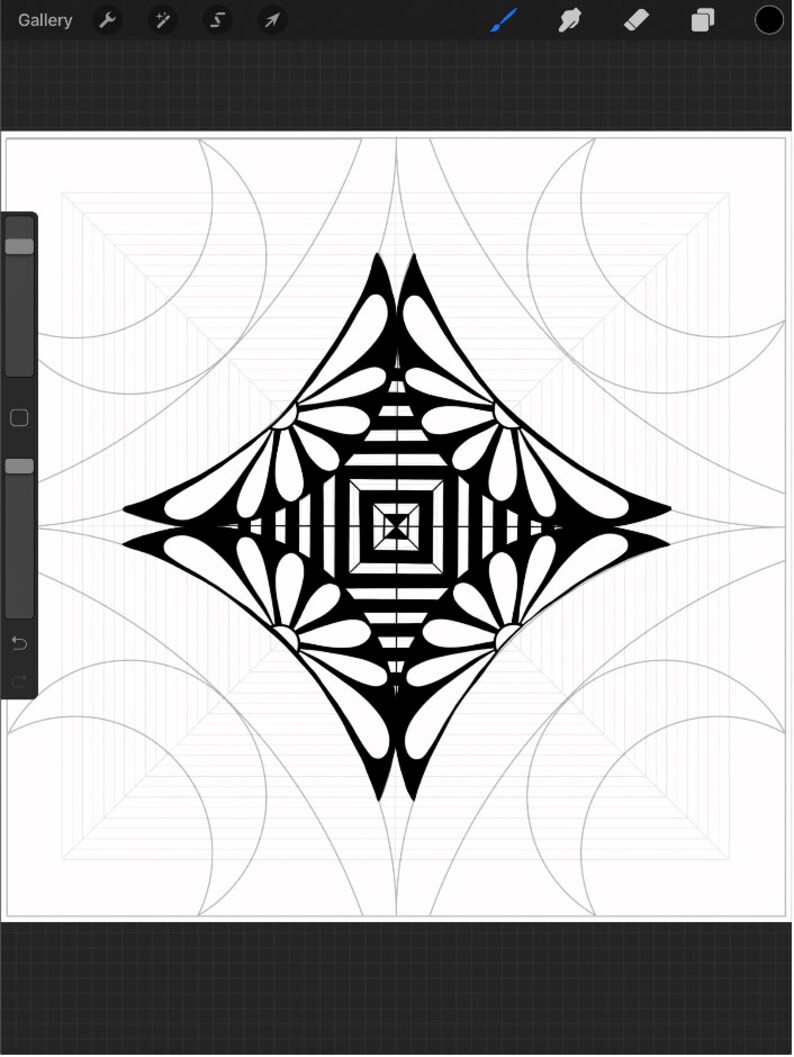 Procreate 14 Mandala Template Brush/stamps Set 1 and 2 Etsy