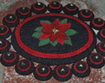 Poinsettia Penny Rug E-Pattern