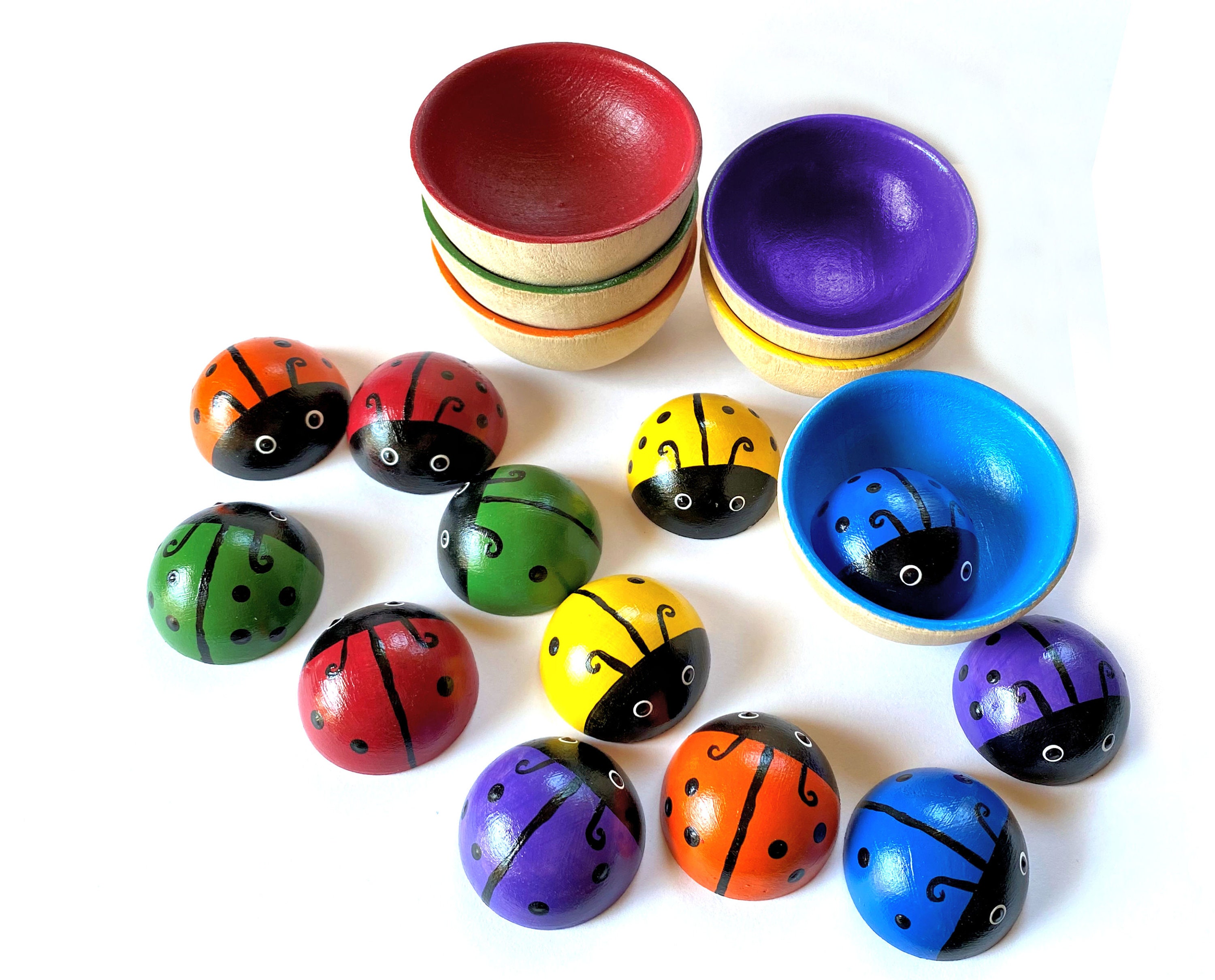 Ladybug Wooden Toy for Sensory Bins Ladybugs Sensory Bin Etsy