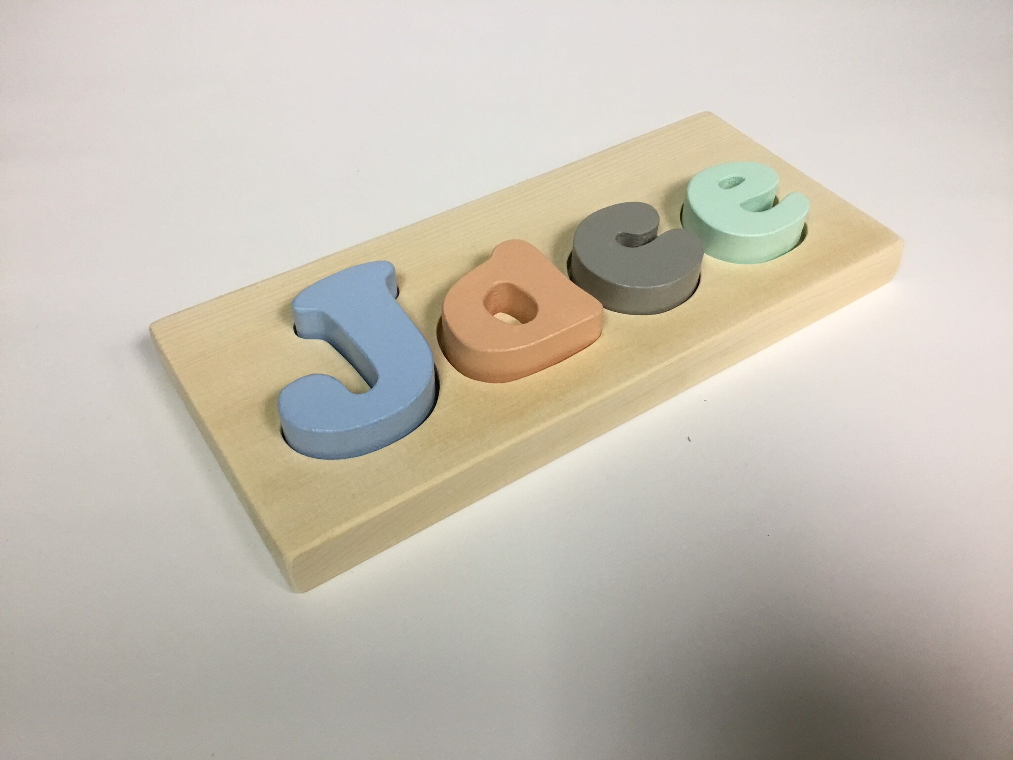 Upper and Lower Case Handmade Solid Wood Custom Name ...