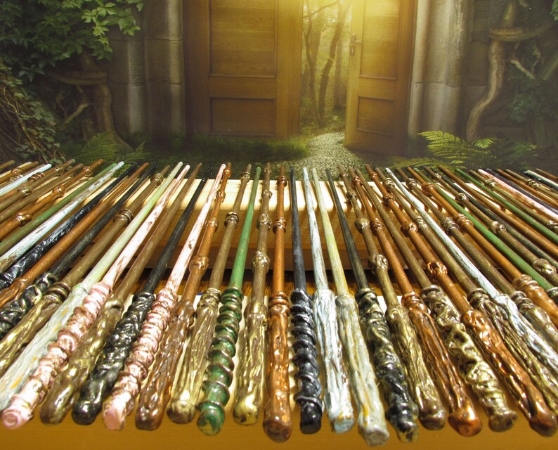 Personalized Mixed Media Elf Fairy Wooden Wizard Wand Toy Etsy