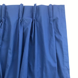 Vintage Blue Lined Drapes (34 x 83) [Up to 4 Available]