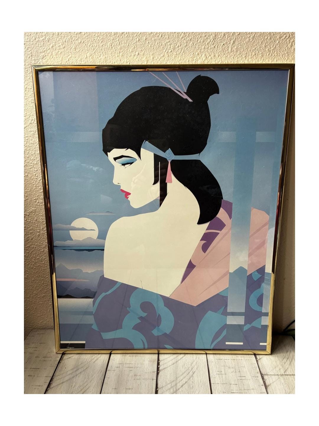 Vintage Framed Patrick Nagel - Etsy