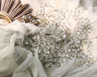 Vintage Chandelier Crystal Chains: 320 Repurpose Beads, Jewelry Making
