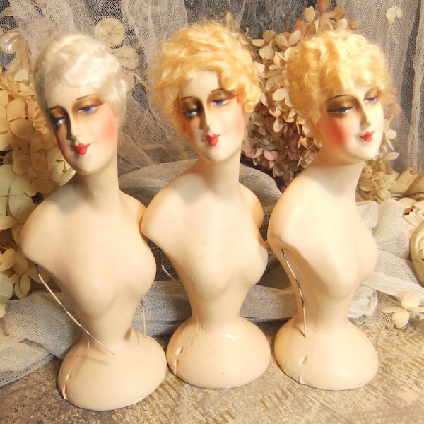 Half Dolls, Boudoir Dolls, Vintage Lamp Dolls, 1920's Dolls, Antique Dresser Dolls, Project Dolls, Old Stock