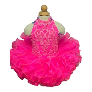 Pageant Party Birthday Weddings Flower Girl cupcake ruffles ready to stone Dress Shells