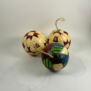 Vintage DECORATIVE ORBS, Christmas Ornaments, Decorative