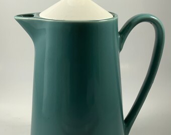 Vintage BLUE COFFEE/TEAPOT W/ White Lid, Service, Kitchen, Dining