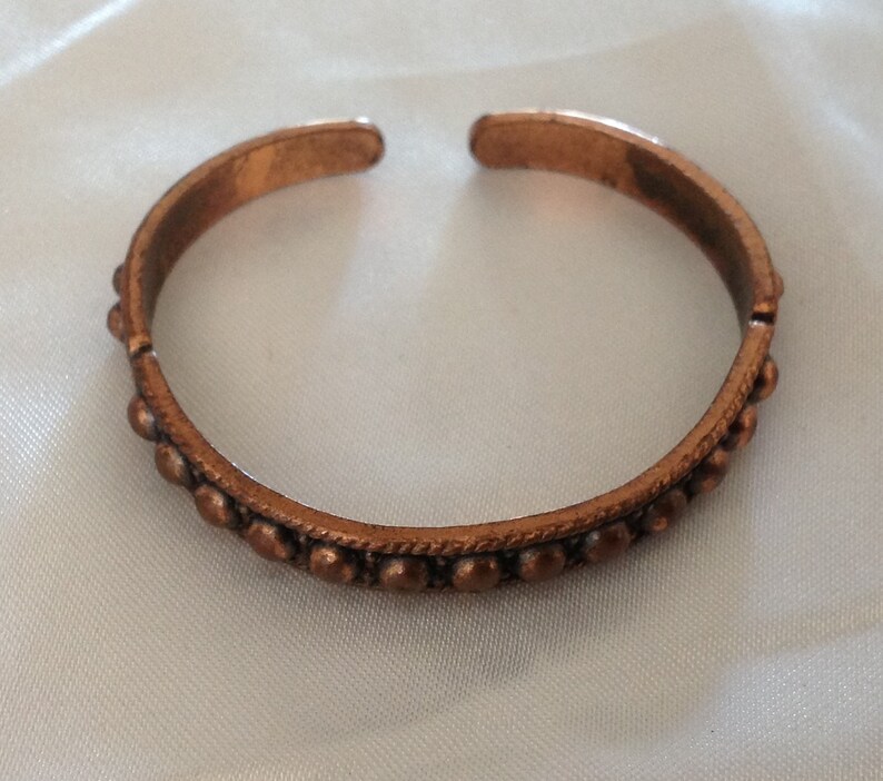 Vintage Ornate Solid Copper Bracelet. baby or Child Etsy