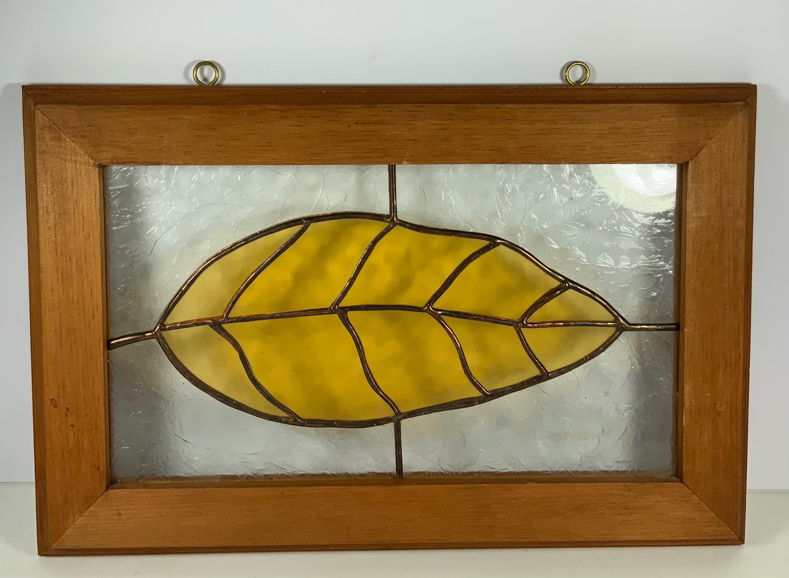 Clear Stained Glass Leaf - Etsy