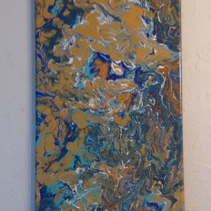 ORIGINAL ACRYLIC PAINTING; Ooak Wall Art Painting; 12 X 24 Canvas