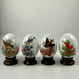 Vintage AVON BIRD EGGS, Spring, Summer, Fall & Winter Collection, Porcelain, Decor