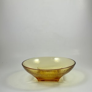 Vintage HAZEL ATLAS BOWL, Amber Recycled Glass, Serving Bowl, Trinket, Candy Dish