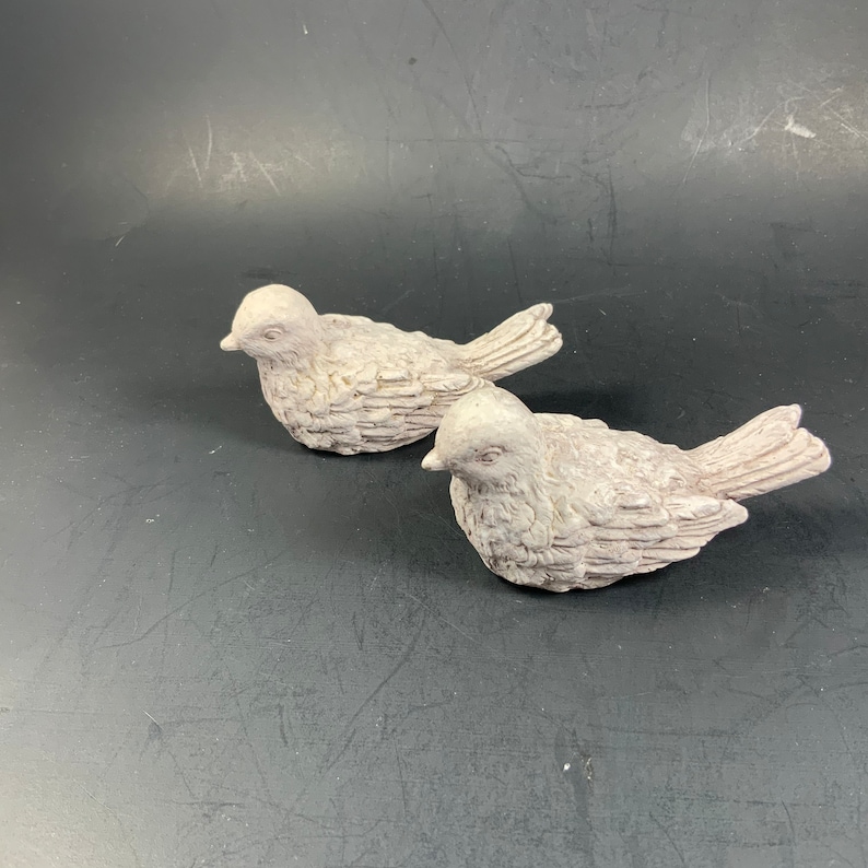 Vintage SMALL BIRD FIGURINES Sculptures Set of 2 Etsy