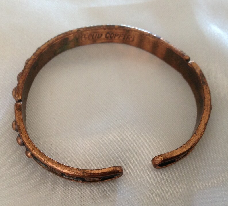 Vintage Ornate Solid Copper Bracelet. baby or Child Etsy