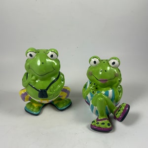 Vintage MR and MRS FROG, Anthromorphic, Salt and Pepper Shakers, Ganz, Kitchen, Table, Serving, Decor, Collectables