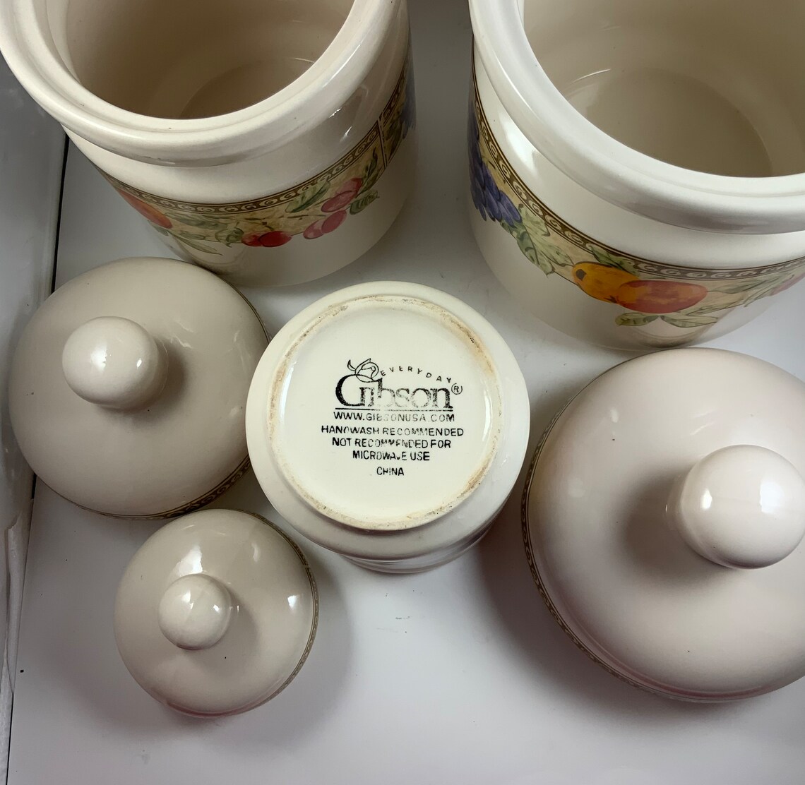 Vintage FRUIT CANISTER SET Pattern Design fruita Etsy