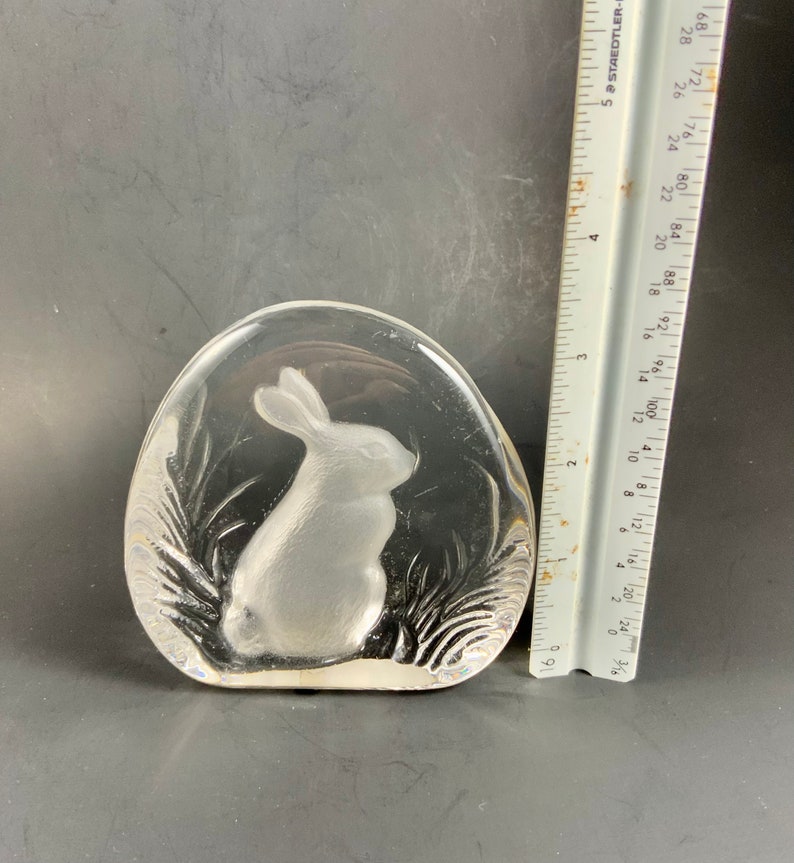 Lead Crystal Rabbit Vintage CRYSTAL FROSTED RABBIT, Paperweight, Cristal D’arques Lead ...
