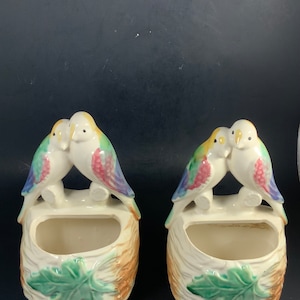 Vintage LOVE BIRDS PLANTER, Wall Pocket, Wall Decor, Succulents, Cacti, (Price is for 1 Planter only)