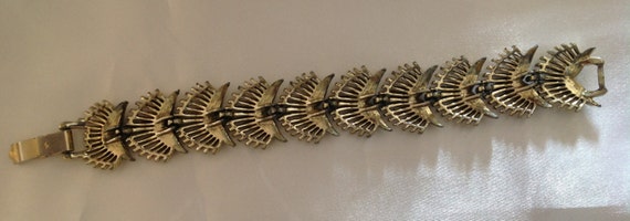 Vintage Coro Pegasus Spiney Chevron Link Bracelet… - image 5