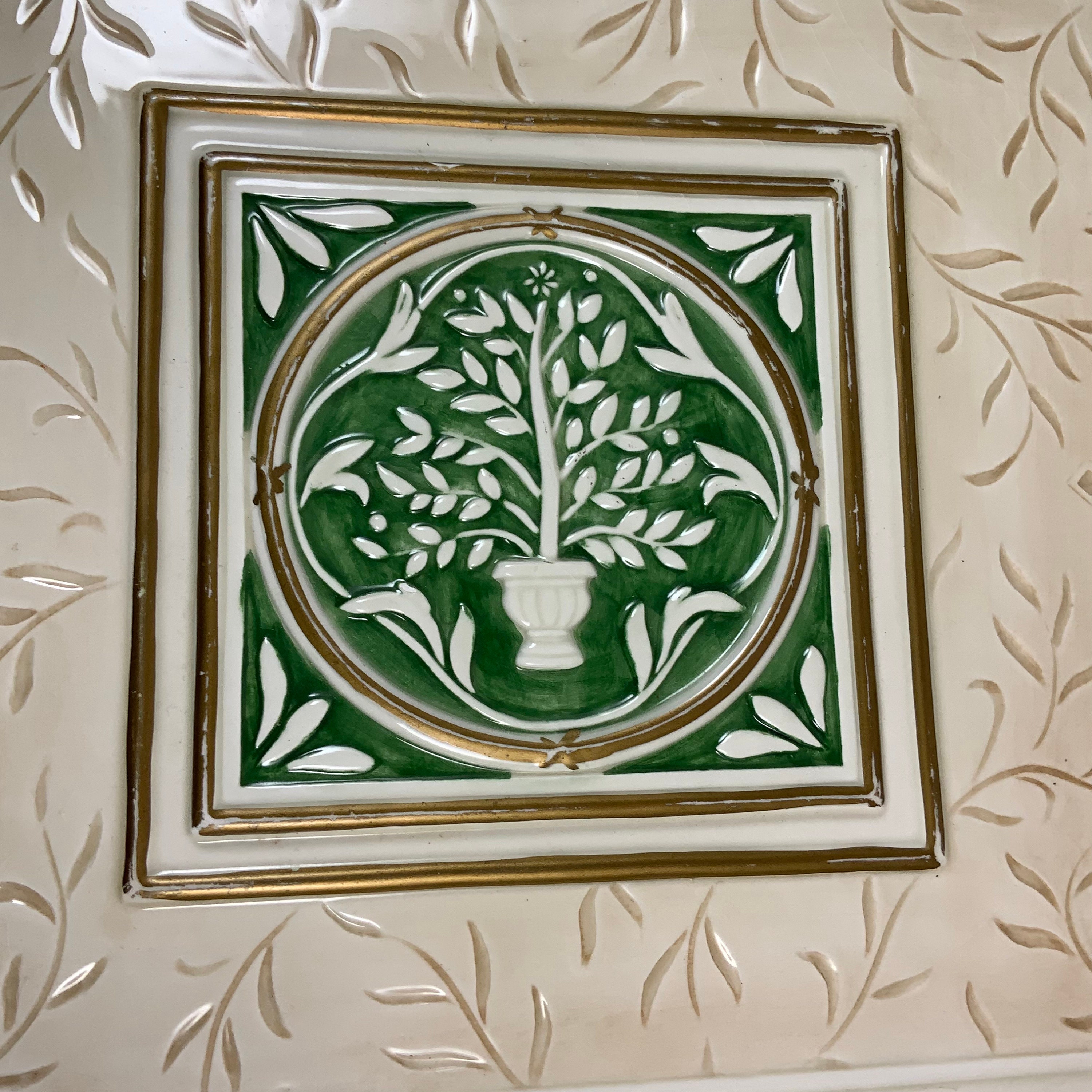 Vintage GREGORIAN TREE PLATTER, Plate, Wall Hanging, Fitz and