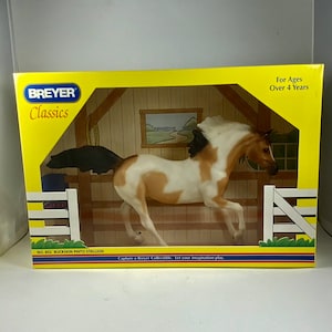 Vintage BREYER HORSE, NEW, Old Stock, Original Box, Buckskin Pinto (2001-2002)