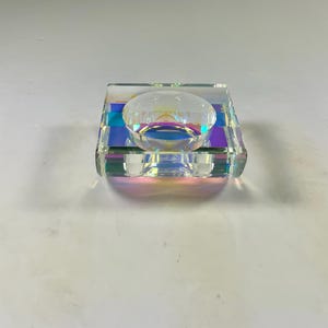Vintage OLEG CASSINI CANDLEHOLDER, Prism, Tealight, Votive, Decor, Collectables, Crystal, Signed