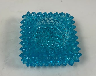 Vintage FENTON BLUE HOBNAIL, Salt Celler, Candleholder, Trinket Dish, Decor, Collectables
