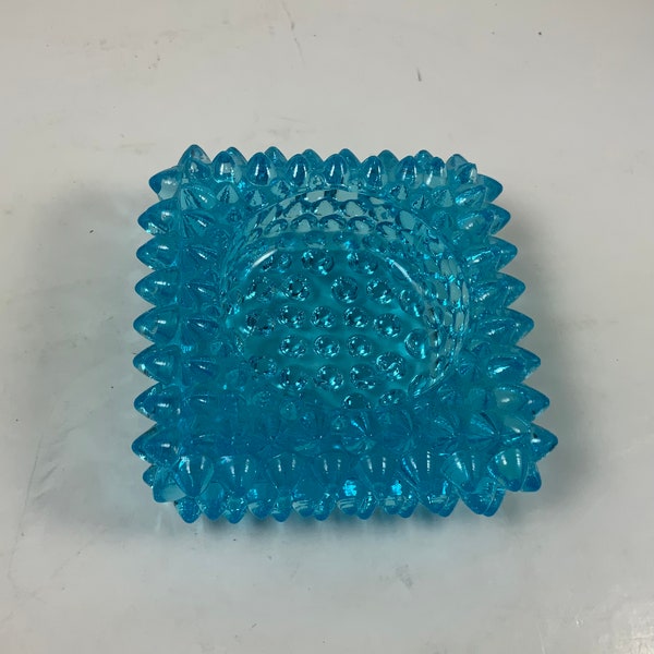 Vintage FENTON BLUE HOBNAIL, Salt Celler, Candleholder, Trinket Dish, Decor, Collectables