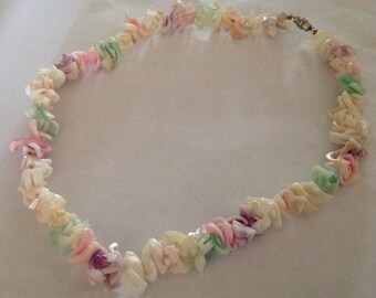 Vintage Pastel Sea Shell Necklace