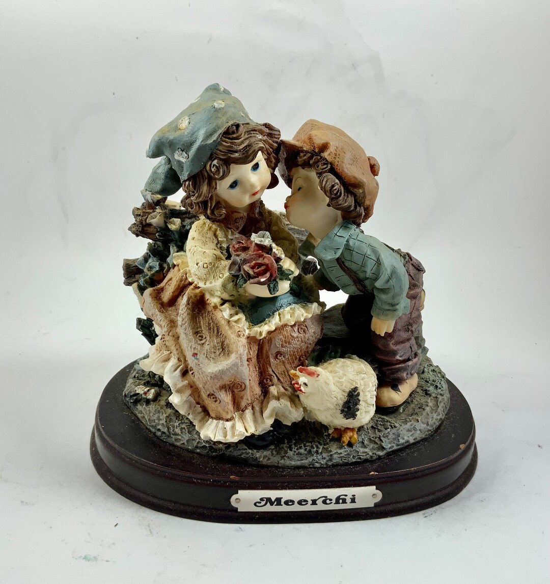 Vintage MEERCHI SHY KISS Figurine, Sculpture, Statue, Boy and Girl Etsy
