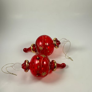 Vintage BLOWN GLASS ORNAMENTS, Christmas Tree Ornament, Christmas Decor