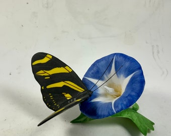 Vintage FRANKLIN MINT BUTTERFLY W/ Flower, “butterfly of the World