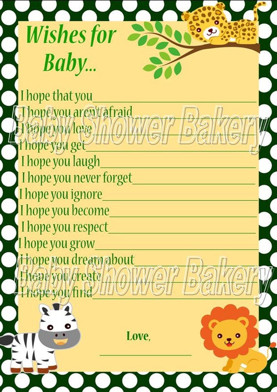 jungle theme baby shower games