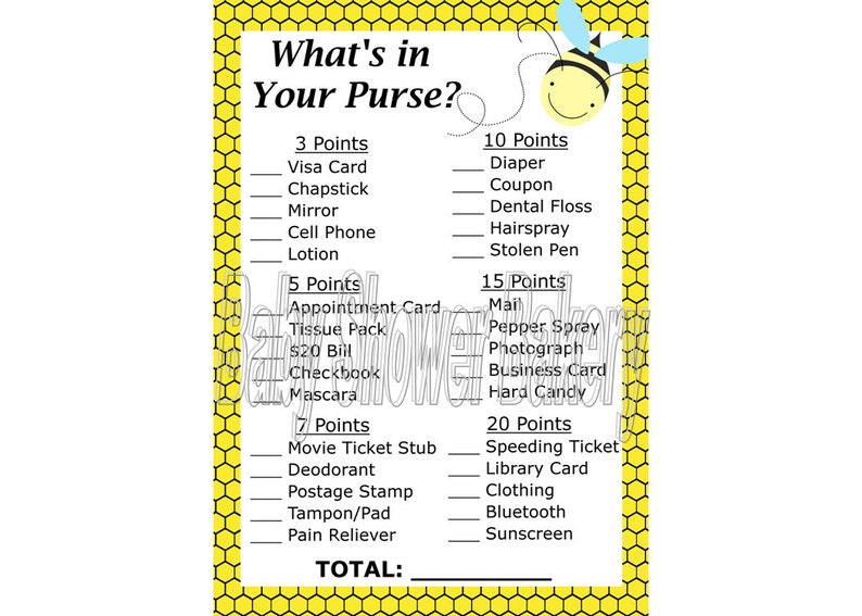 Bumble Bee Baby Shower Game Pack Bee Theme Baby Shower Game Etsy