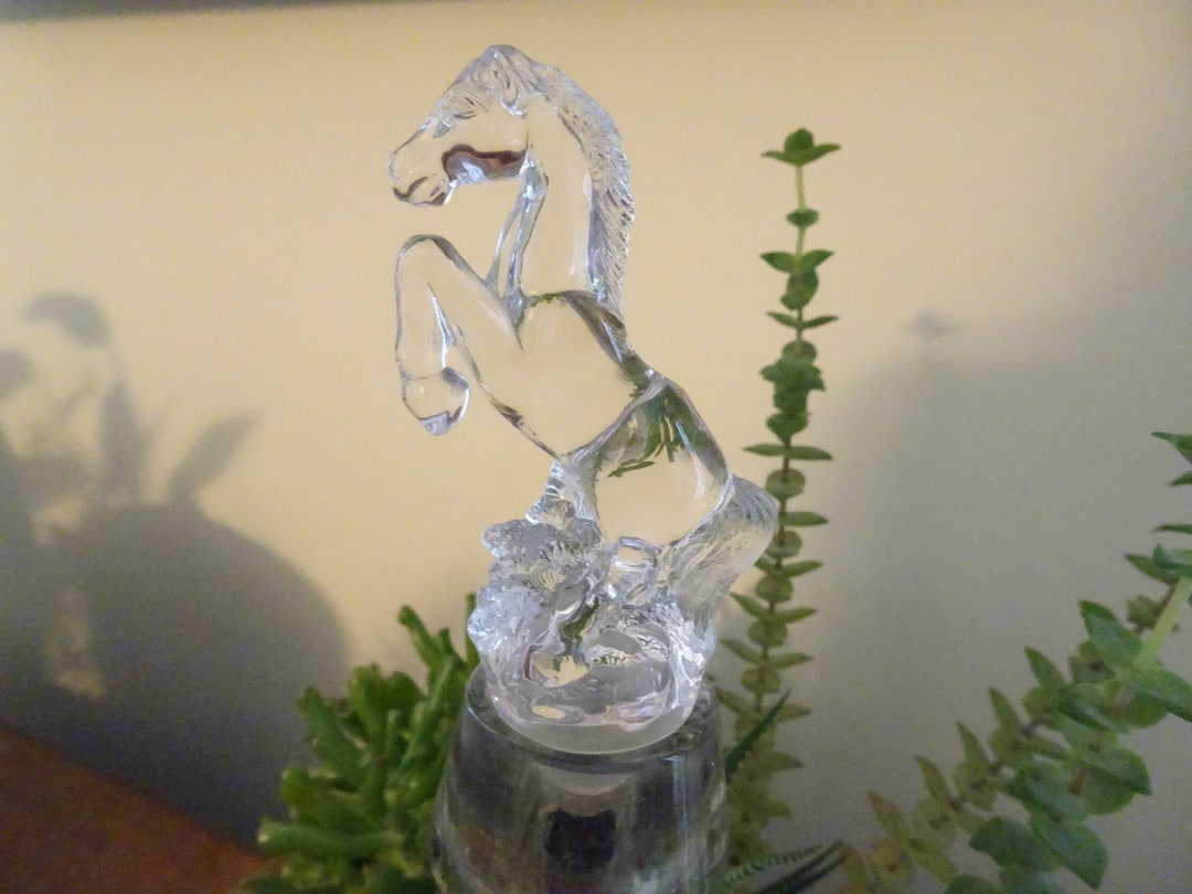 Beautiful Vintage Gleneagles Crystal Horse Bottle Topper Etsy