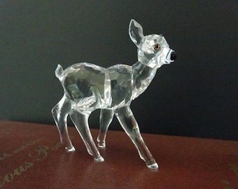 Vintage, Swarovski Deer/Fawn- Austrian Crystal- Collectable Figurine- Retired- Rare Encounters Collection- 7608 000 002