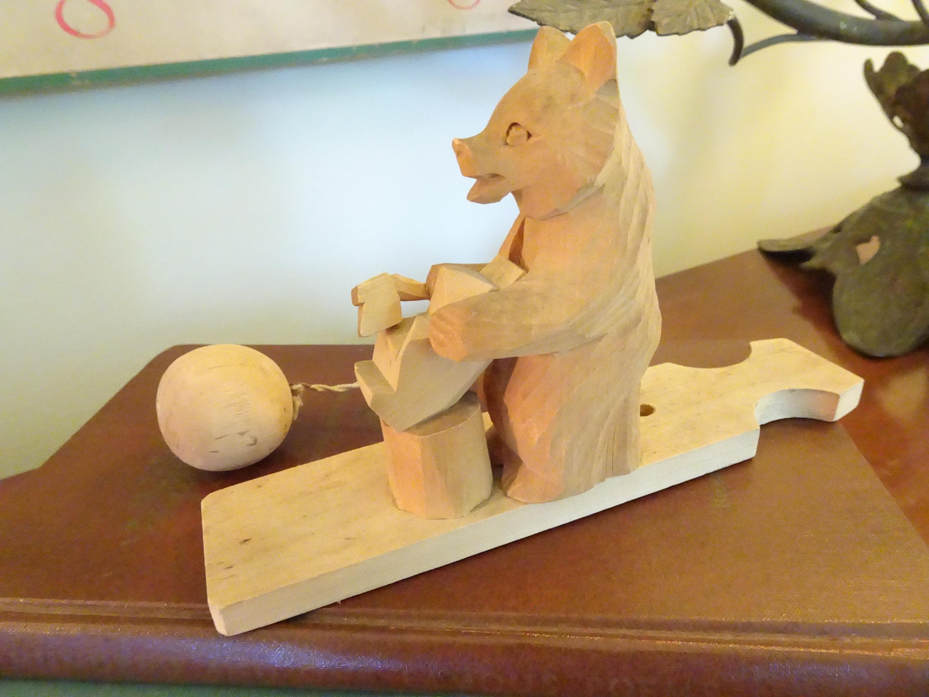 Whittled Bear - Etsy
